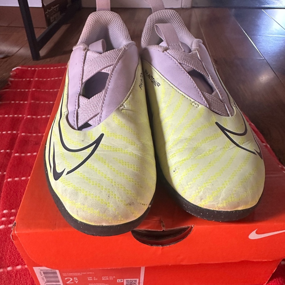 Nike indoor soccer shoes- youth 2.5